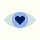 Heart symbol in an eye graphic