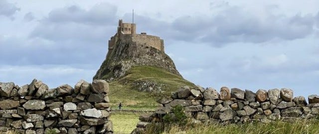 Castle built up on a hill 