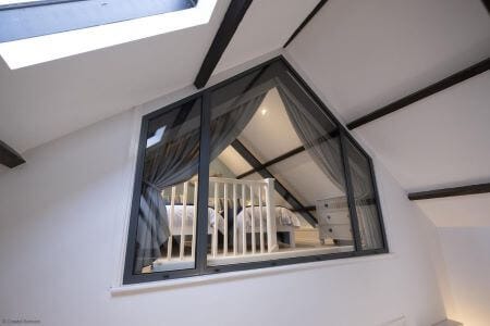 bedroom on mezzanine floor