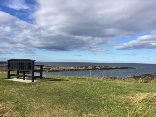 the view from our new house at Beadnell