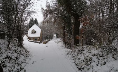 Cottage in the snow