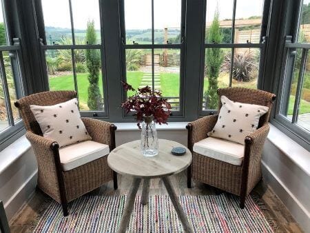 Comfortable chairs in conservatory