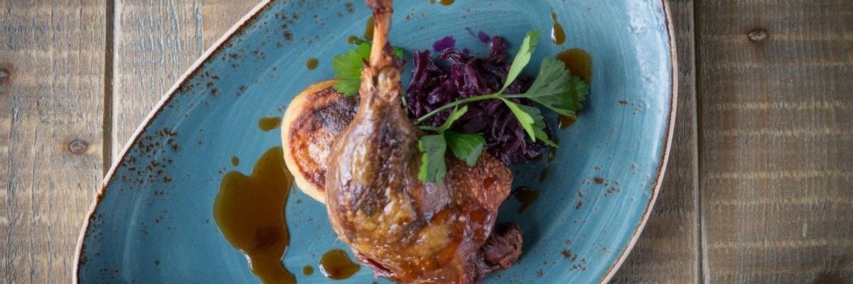 Cooked Chicken dressed nicely on plate