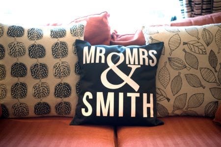 mr and mrs cushions