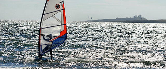 windsurfer out at sea