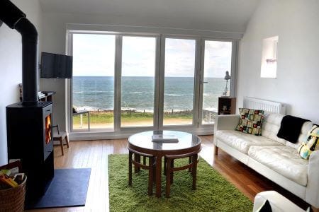 sea views from a living room