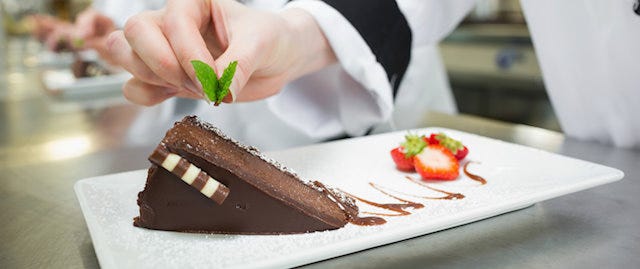 Slice of chocolate torte