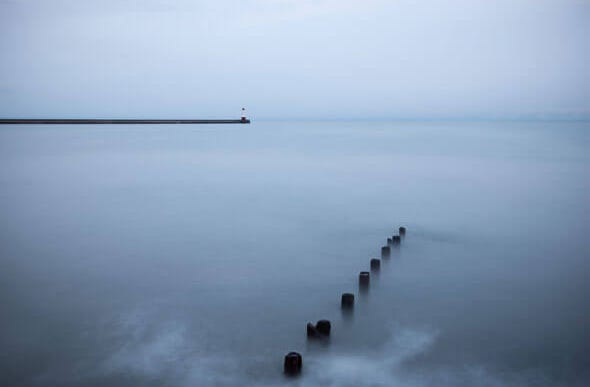 misty sea at berwick