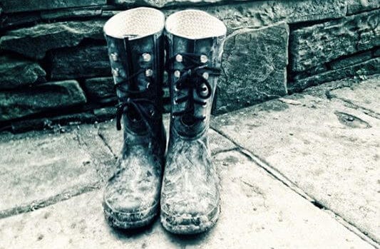 black and white wellies 