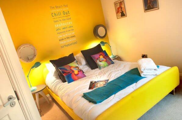 Brightly coloured bedroom