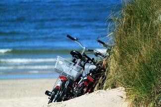 bikes on the beach