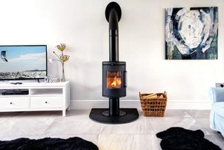 modern fireplace