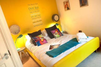 Brightly coloured bedroom