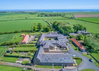 drone image of tughall steads